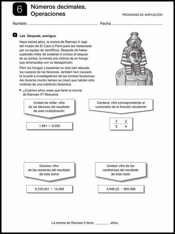 11-vuotiaiden matematiikan kertaamistehtäviä 6