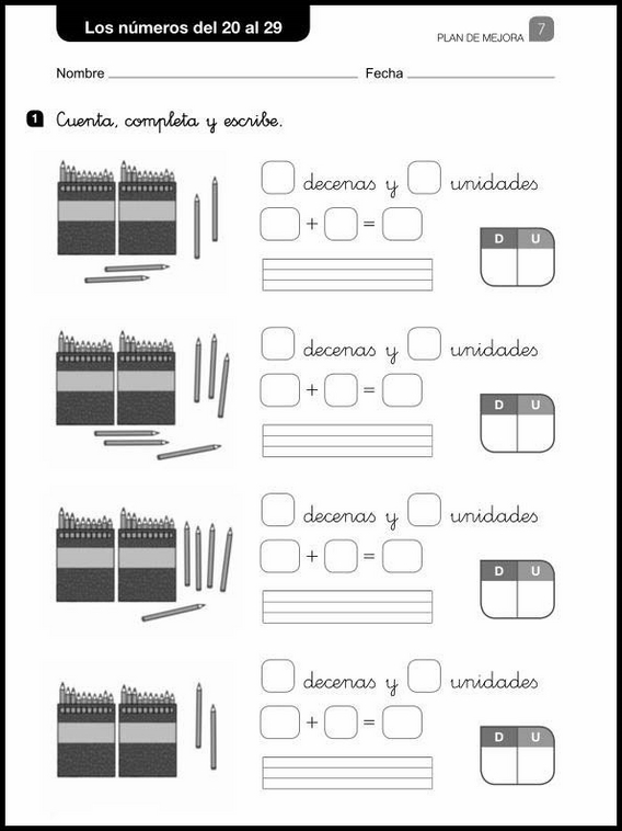 Matematika gyakorló feladatok első osztályosoknak - Ismétlés 15