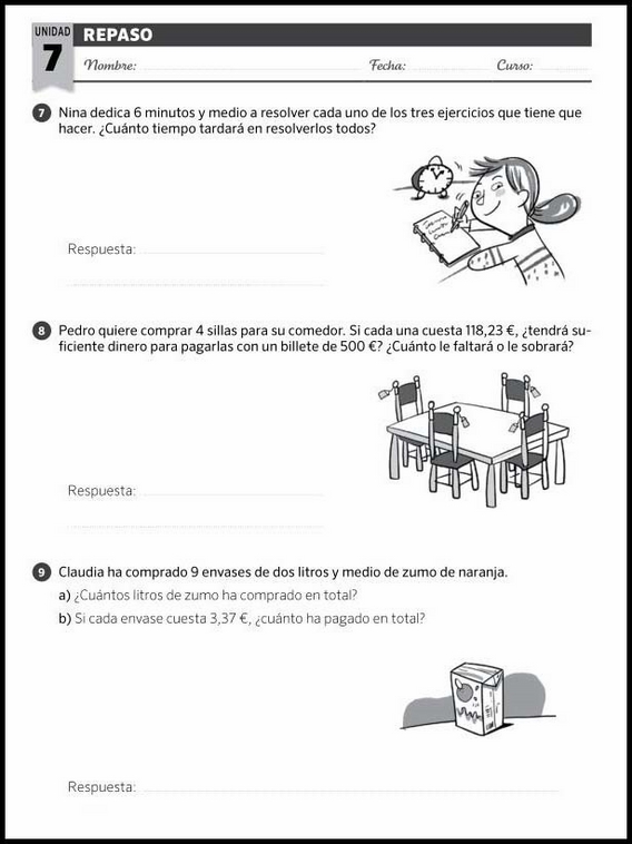 8-vuotiaiden matematiikan kertaamistehtäviä 77