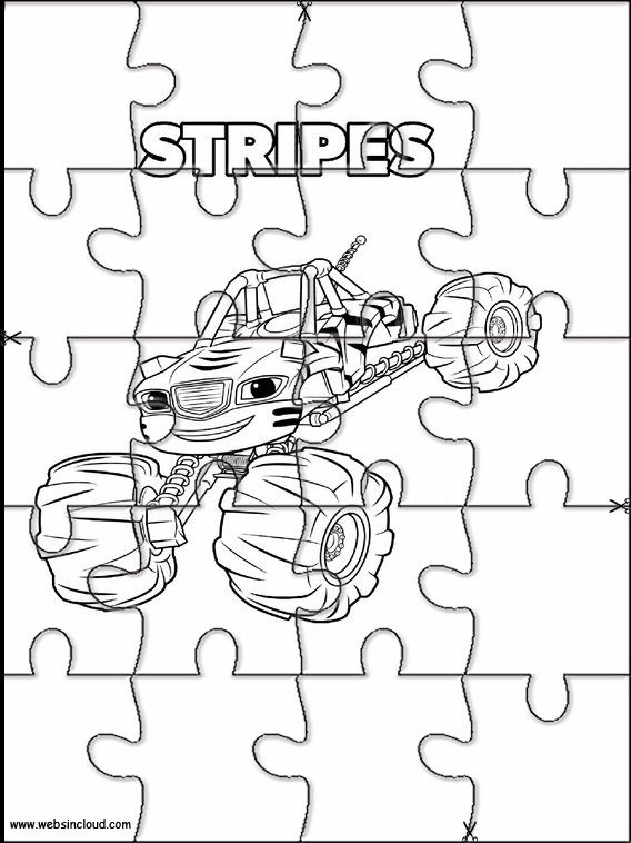 Download Blaze and the Monster Machines Printable Jigsaw Games 10
