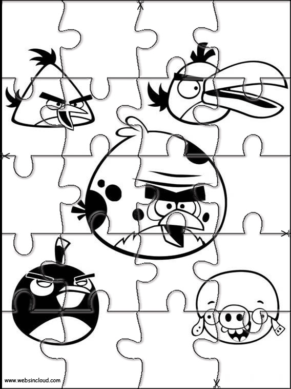 Gárgaras Pasto Negociar Puzzles Recortables para Imprimir para Niños Angry Birds 49