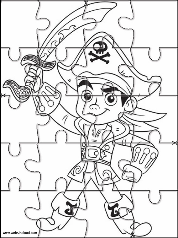 Destino Evolucionar engañar Jake y los Piratas de Nunca Jamas Puzzles para Imprimir para Niños 16