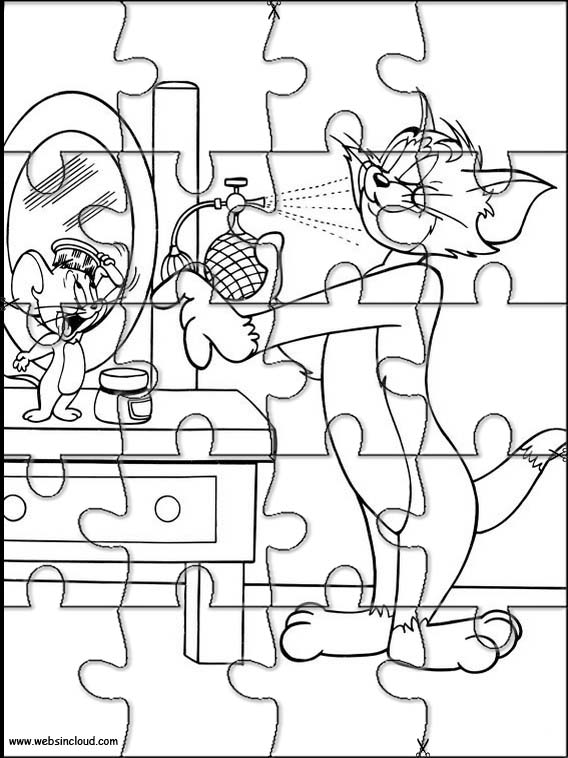 Jogos de Quebra cabeça da Tom e Jerry para imprimir