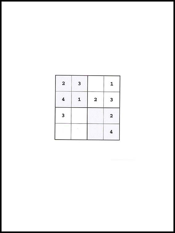 Sudoku 4x4 pro předškoláky 63