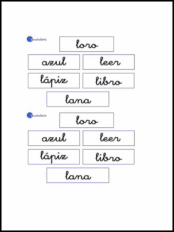 Vocabolario per imparare lo Spagnolo 12