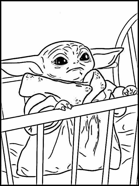 Colouring Mandalorian Baby Yoda 8 online