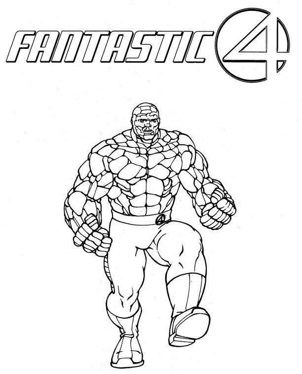 kids coloring pages and fantastic four