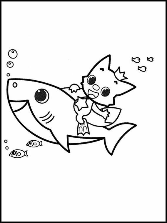 baby shark coloring pages 13