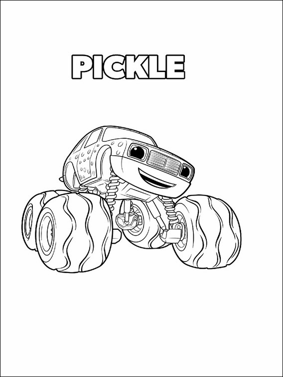 coloring pages of blaze and the monster machines