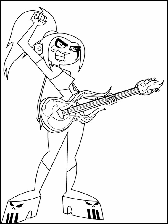 danny phantom coloring pages