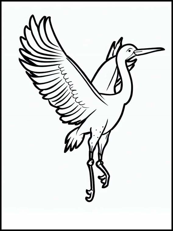 Coloring Book Cranes - Animals 4