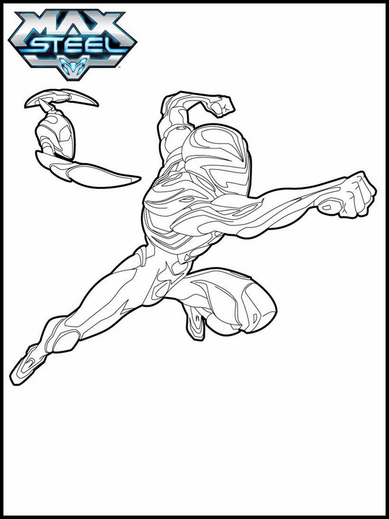 max steel coloring pages