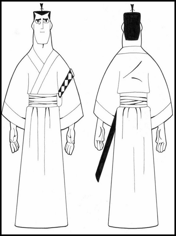 samurai jack coloring page online