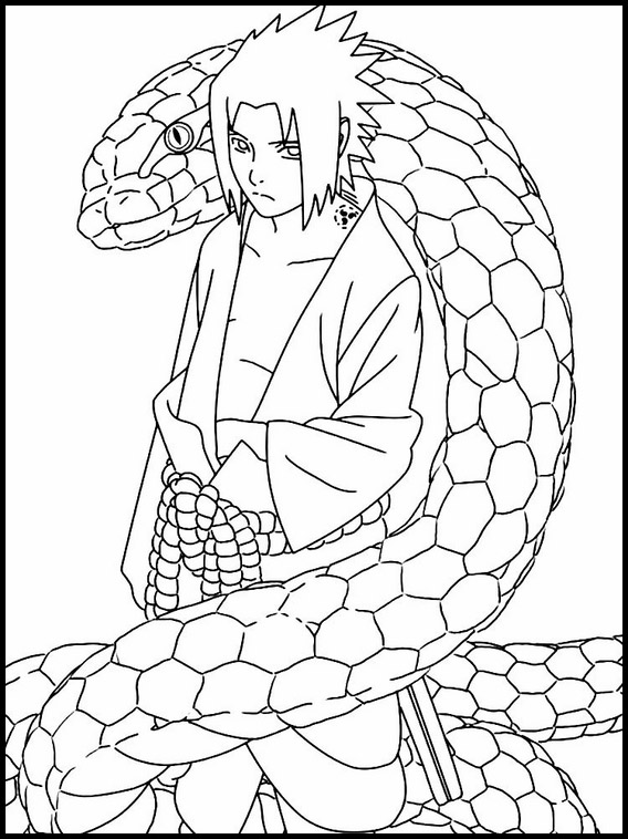 Desenho Infantil para Colorir Sasuke Uchiha 12