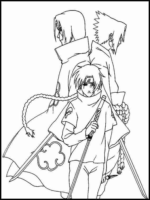 Desenhos de Sasuke Legal 4 para Colorir e Imprimir 