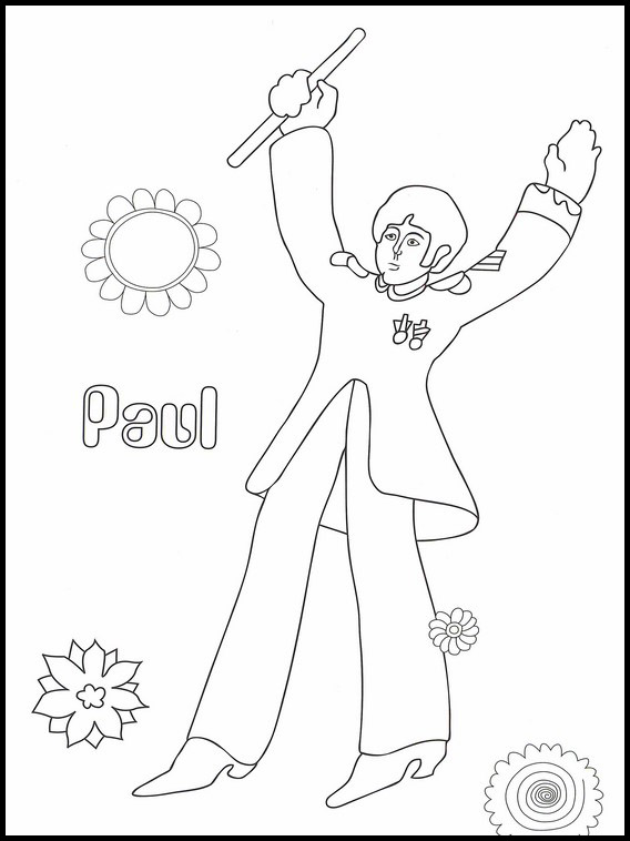 the beatles coloring page