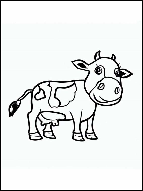 Printable Coloring Book Cows - Animals 7