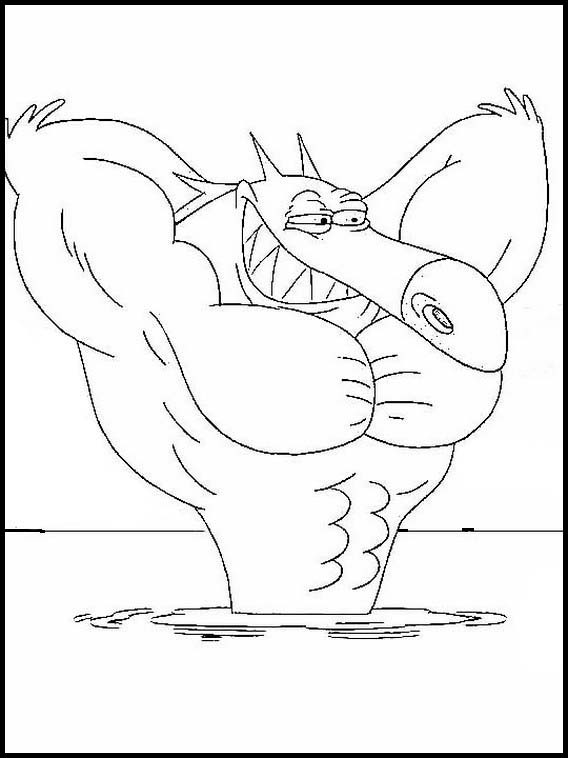 Zig is distraught - Zig and Sharko Kids Coloring Pages