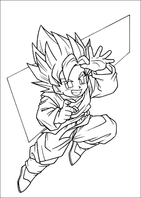 Desenhos de Goten Goku Dragon Ball para colorir Super Saiyan, goku