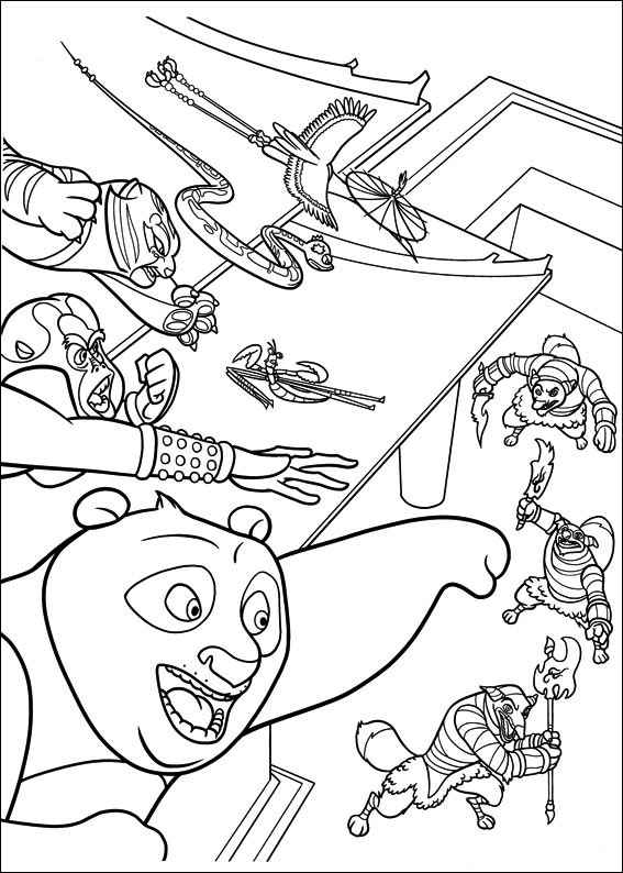 Desenhos do Kung Fu Panda 2 para colorir