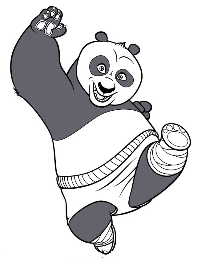 kung fu panda coloring pages po