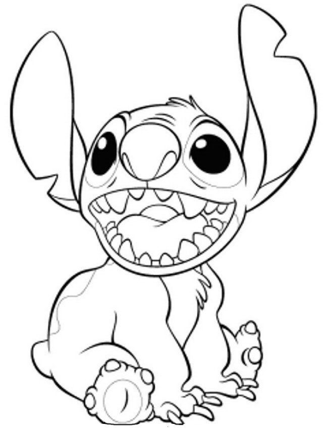 disney stitch coloring pages print