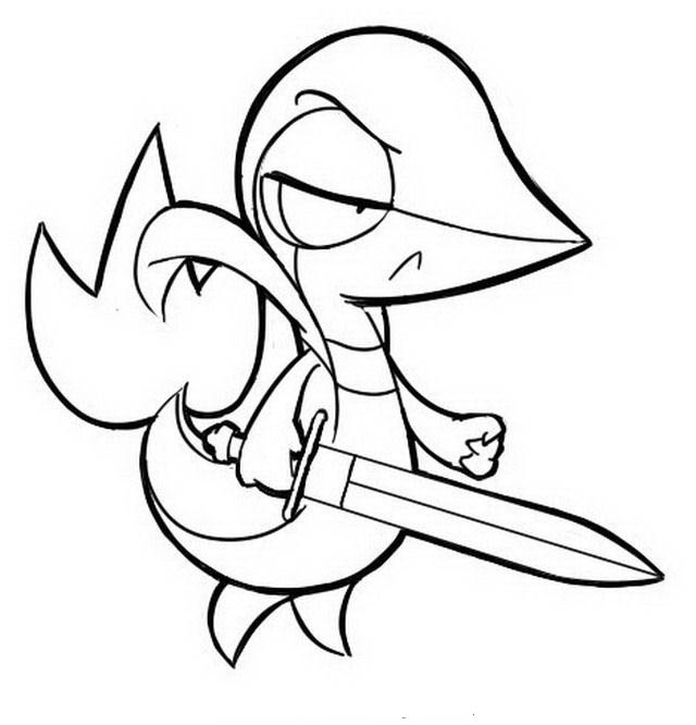 coloring pages pokemon snivy comics