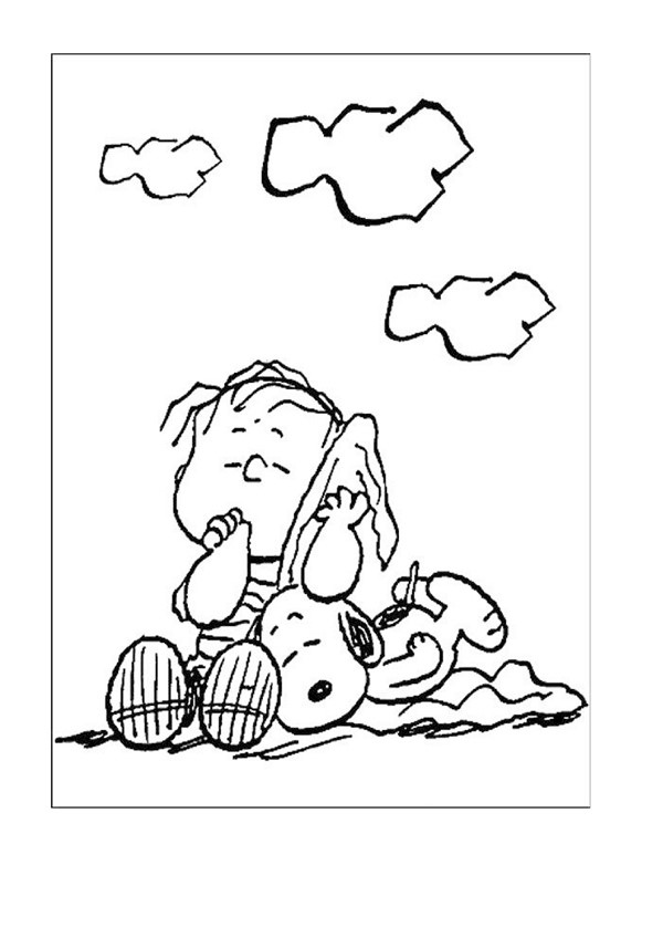 snoopy printable coloring pages