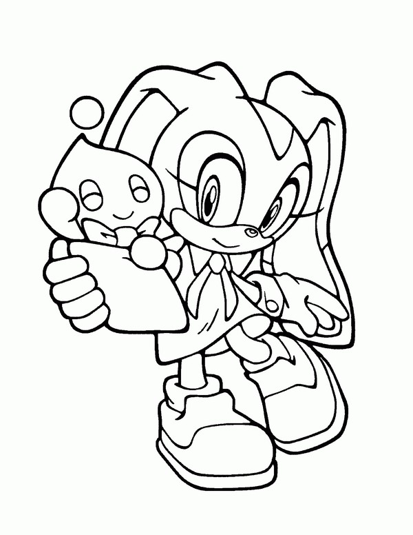 Imprimir para colorir e pintar o desenho Sonic - 2565