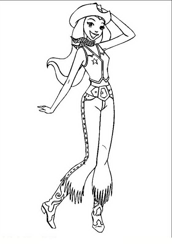 Desenho de Barbie cowgirl para colorir  Desenhos para colorir e imprimir  gratis