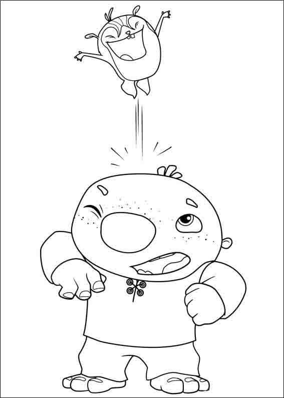 norville coloring page in black and white wallykazam