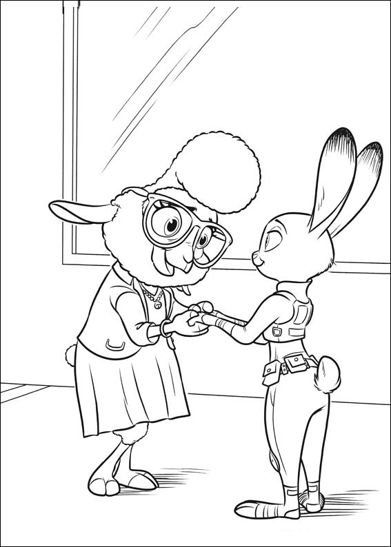 bellwether coloring pages printable zootopia