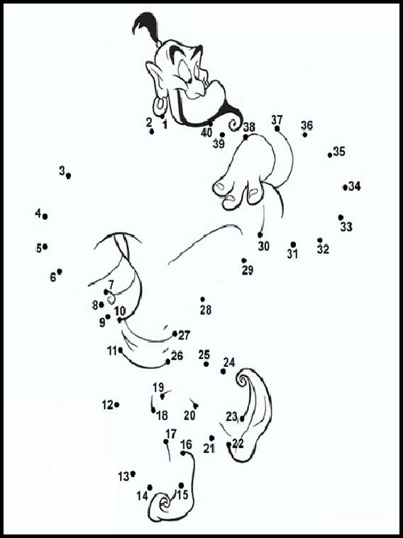 Reliez les points suivants les numéros 45